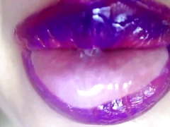 Lipstick fetish - purple