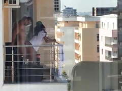 Sex on the balcony Mamaia Romania