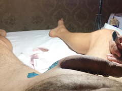 Brazilian Waxing of a Hung Male  Part 3 Shaft and Balls.MOV