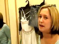 Girl plays with herself in changing room