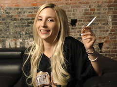 Pretty blonde piper perri smokes bts