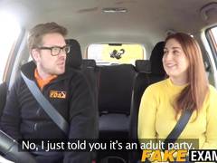 Bigtitted UK whore Paris Ryan drilled by driving instructor