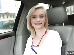 Teen Maddy Rose fucks a stranger while waiting for her car