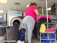 Mexican Milf Washing clothes