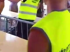 Funny prank: baggage check at event