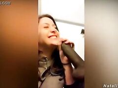Sucking a bbc in the airplane bathroom