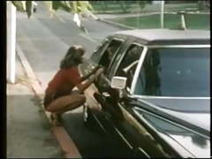 Female hitchhiker gets limo ride