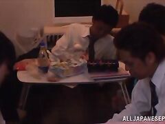 Cute Japanese teen Karen Hazuki gets teased and tortured with toys.