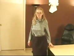 Secretary with Big Boobs and Hairy Pussy GV00035