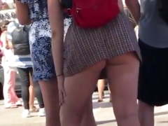 Creeping on a Teen with no Panties on Vacation