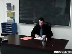 Schoolgirl enjoys professor's cock