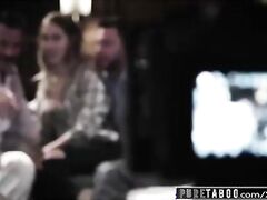 PURE TABOO Babe Tricked Into Revenge 3Some with Strangers!