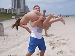 Two girls and two hung studs
